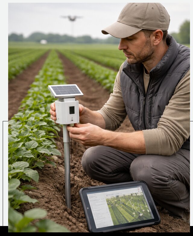 IoT мониторинг сельскохозяйственных полей и контроля в Острогожске